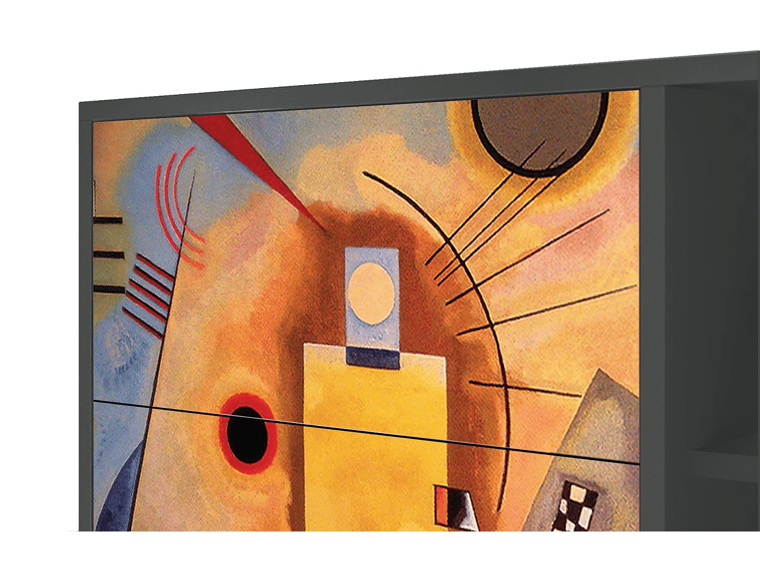 Kredens - 125x98x48 cm - BS2 - Modern Art, Antracyt