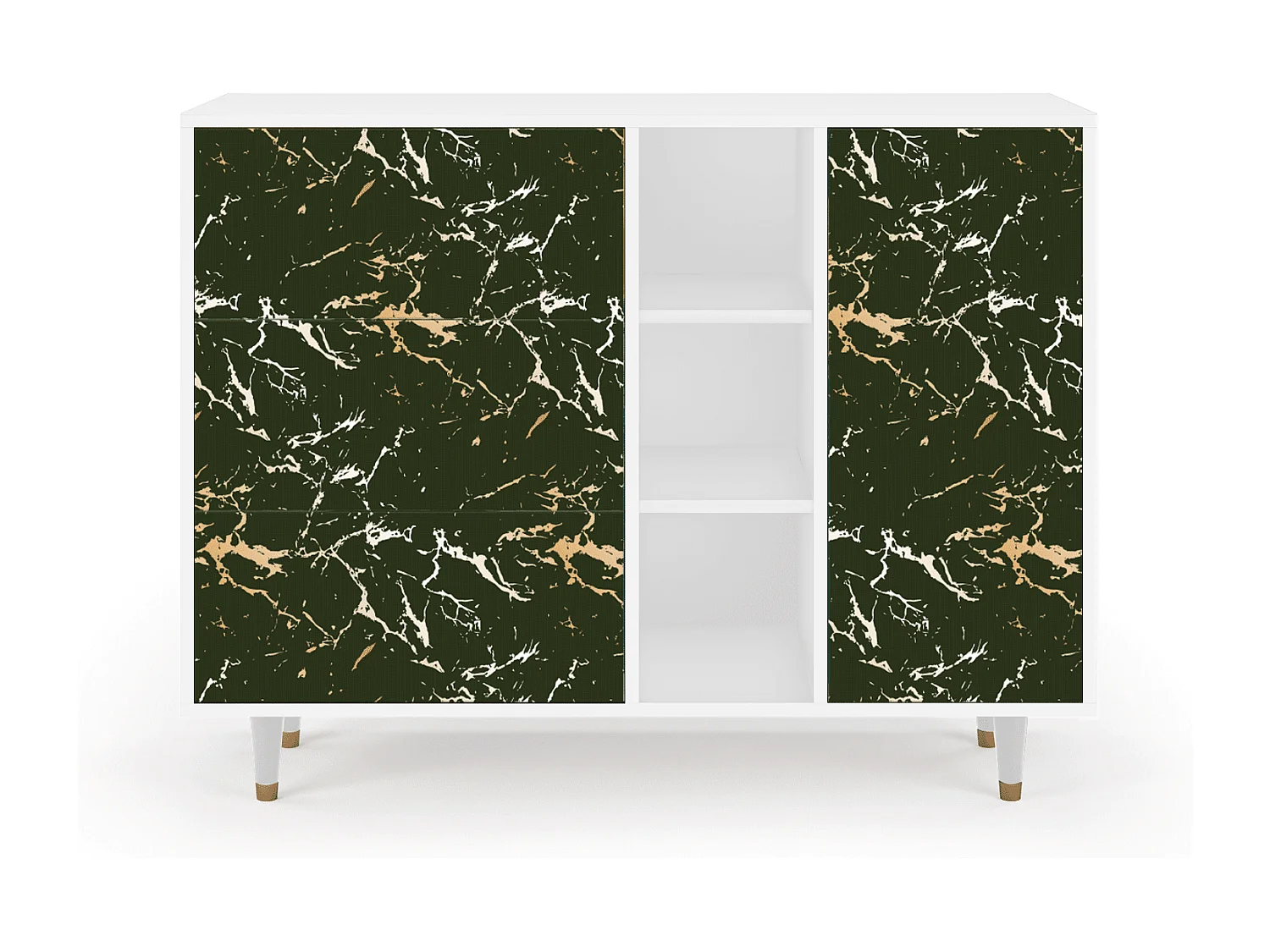 Buffet - 125x98x48 cm - BS2 - Amazon Forest, Blanc