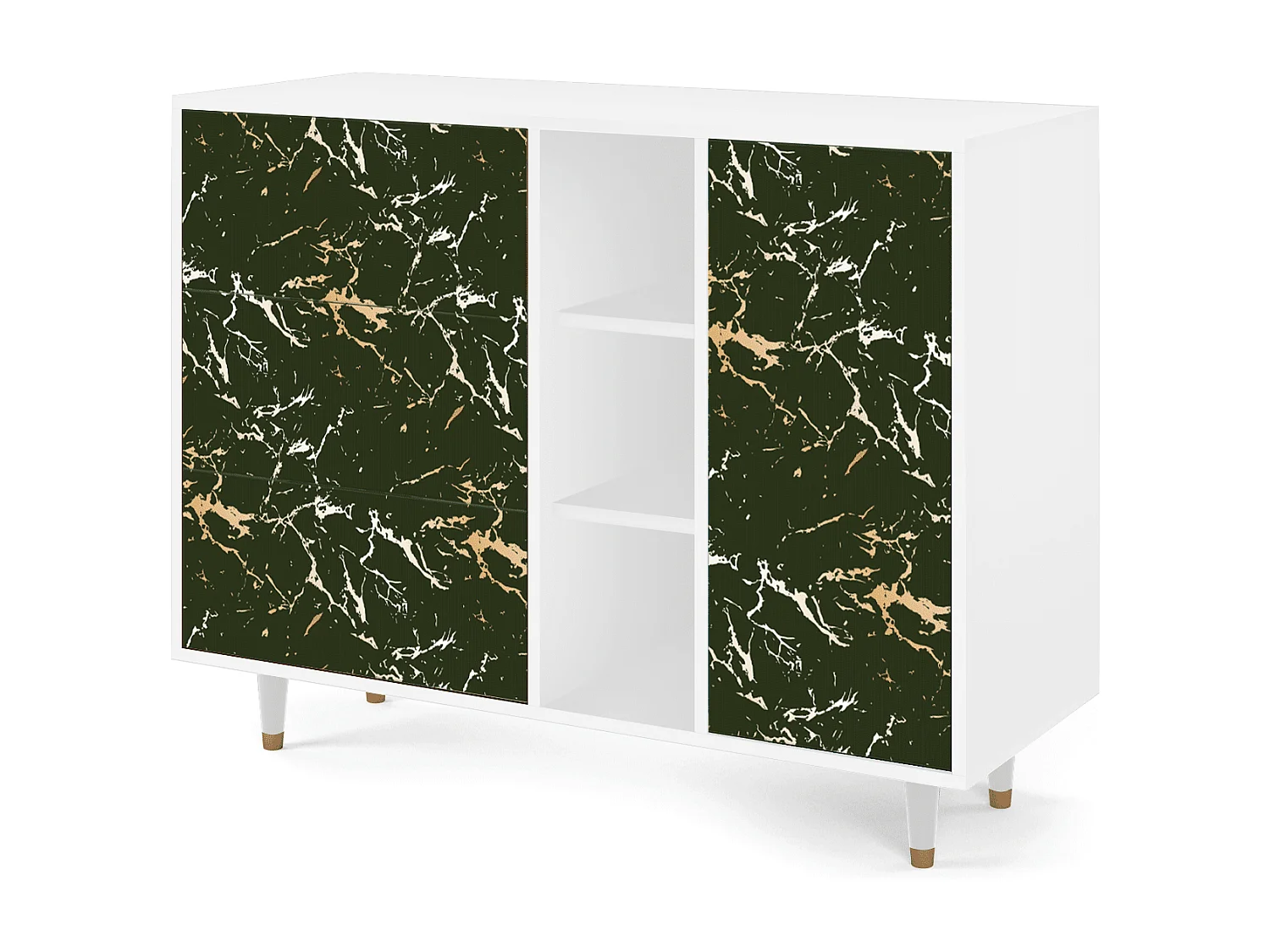 Buffet - 125x98x48 cm - BS2 - Amazon Forest, Blanc