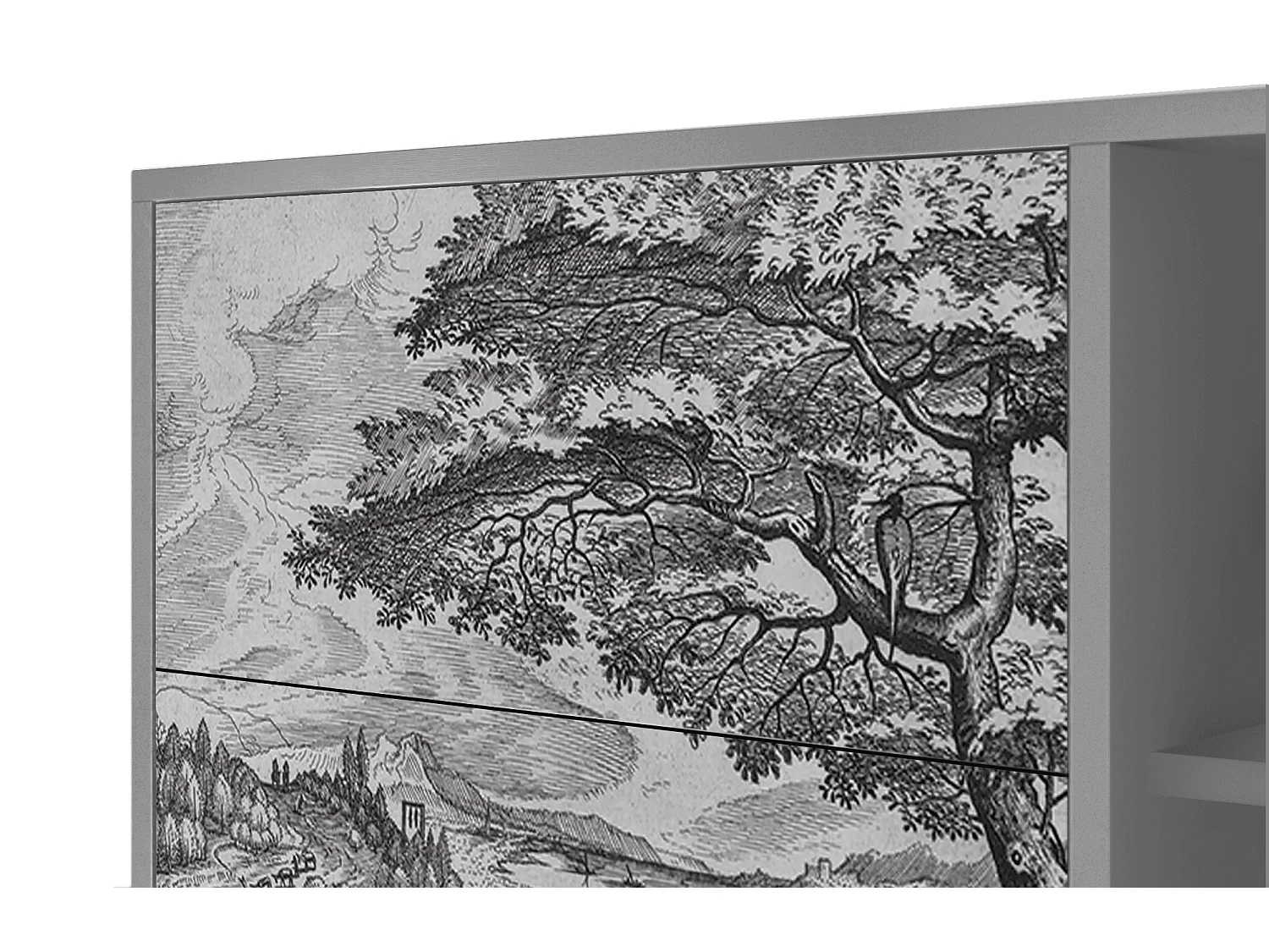 Credenza - 125x98x48 cm - BS2 - Milites Requiescentes, Grigio