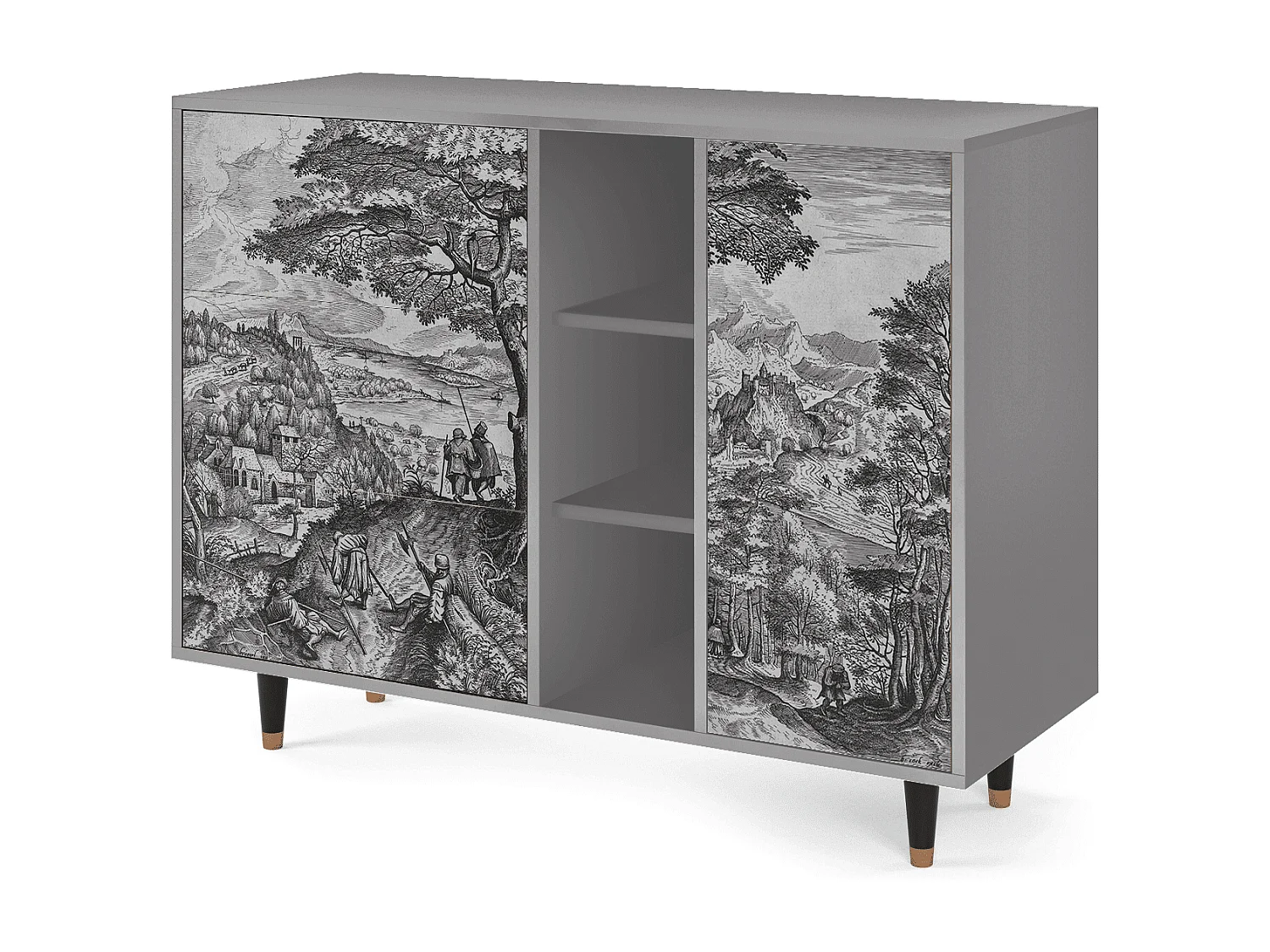 Dressoir - 125x98x48 cm - BS2 - Milites Requiescentes, Grijs