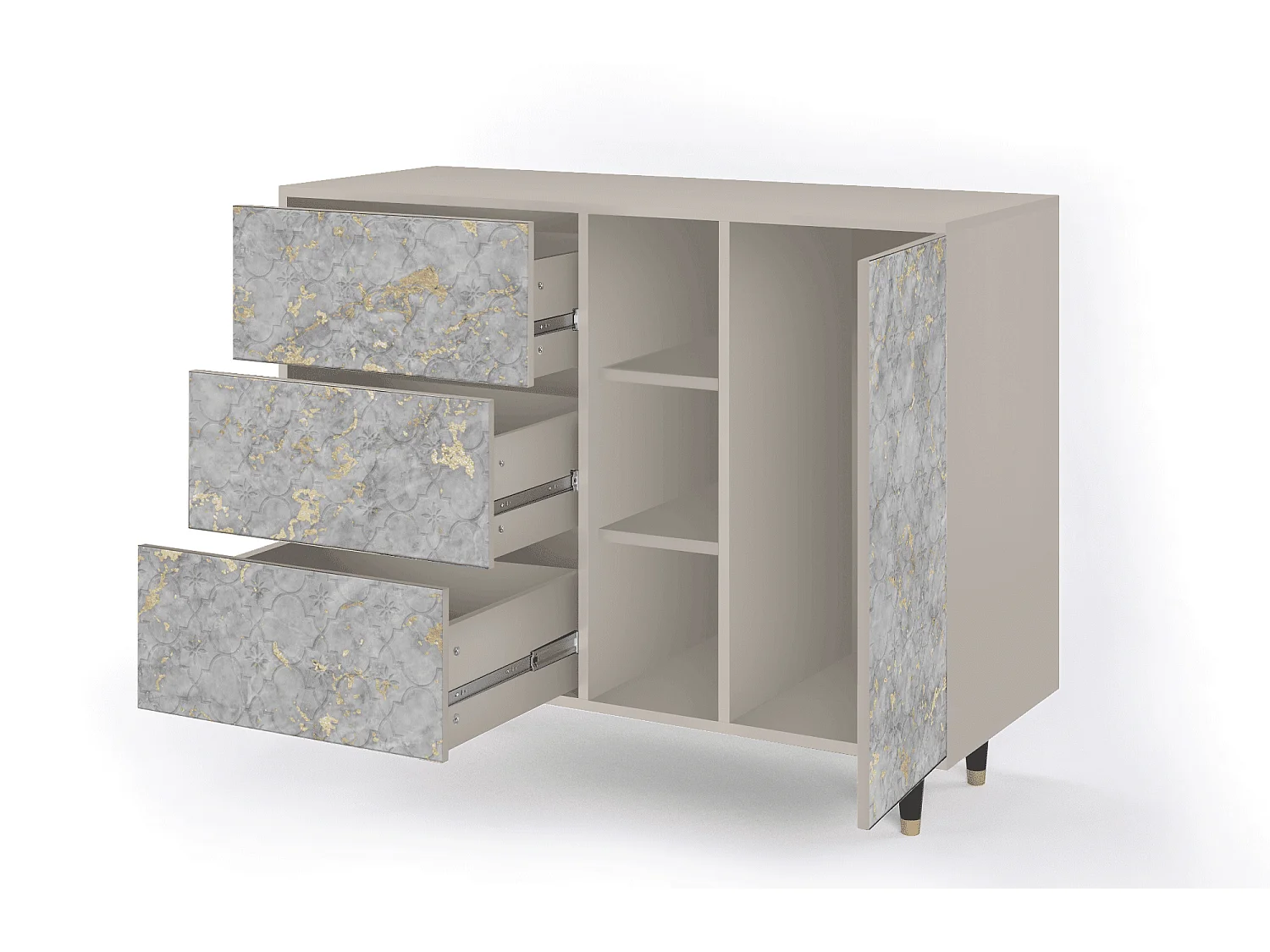 Buffet - 125x98x48 cm - BS2 - Mariana Trench, Sable