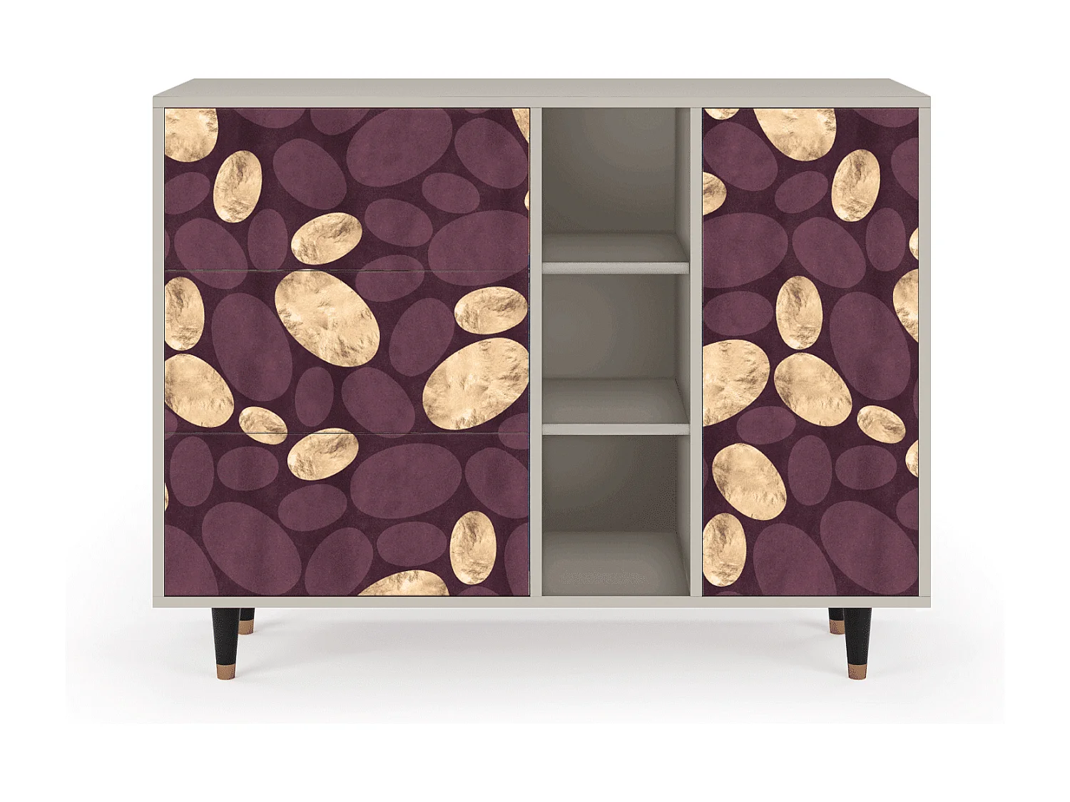 Aparador - 125x98x48 cm - BS2 - Fine Wine, Areia