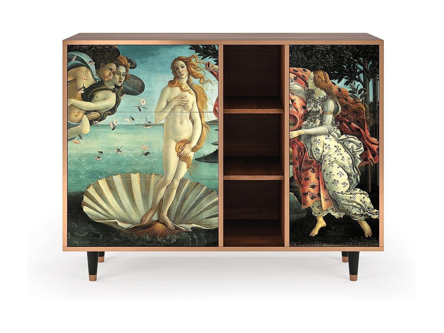 Buffet - 125x98x48 cm - BS2 - The Birth of Venus, Noyer
