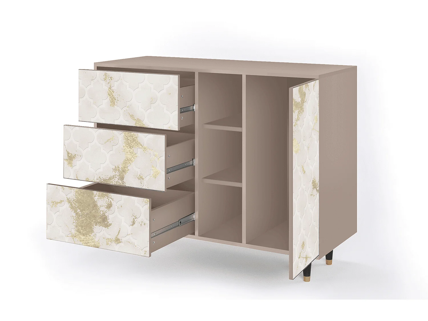 Aparador - 125x98x48 cm - BS2 - Sahara desert, Latte