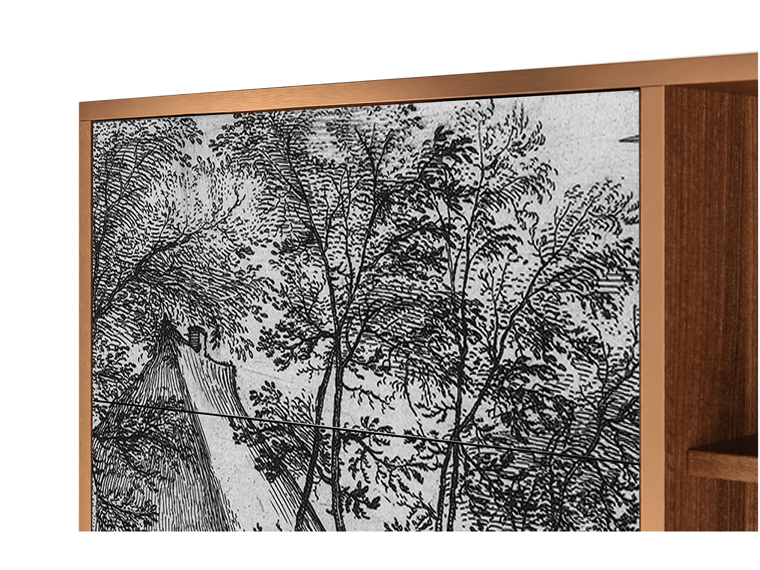 Kredens - 125x98x48 cm - BS2 - Village Road, Orzech