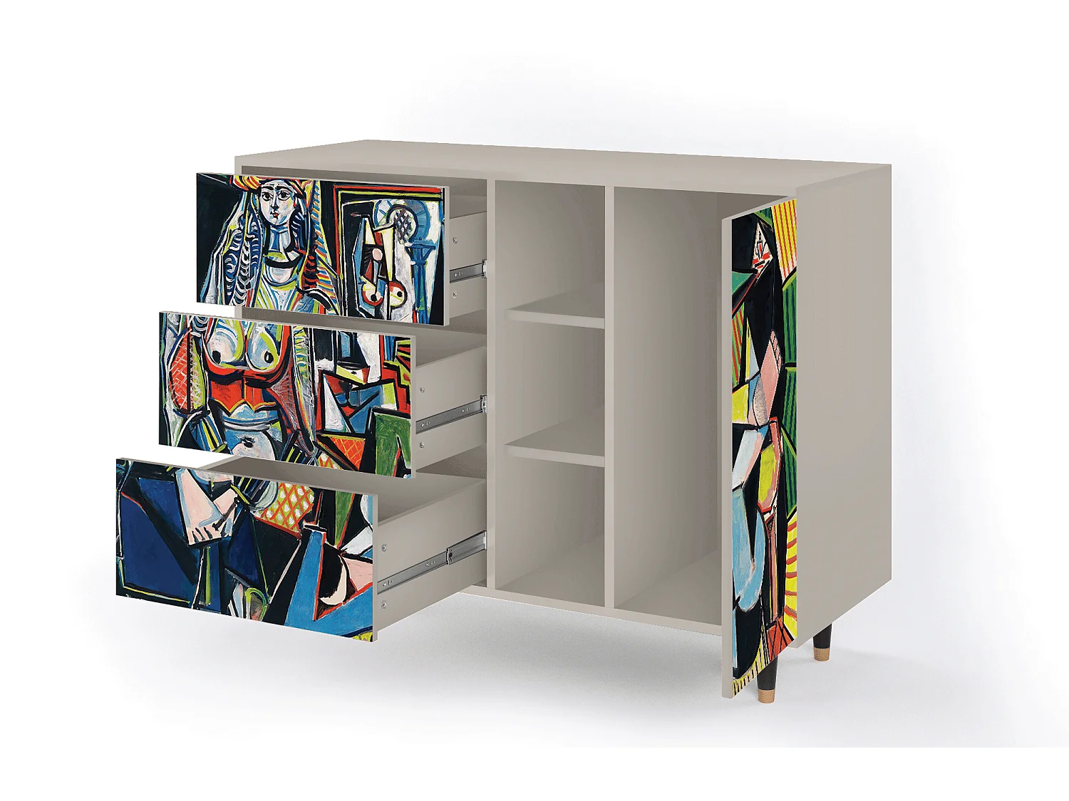Credenza - 125x98x48 cm - BS2 - Women of Algiers, Sabbia