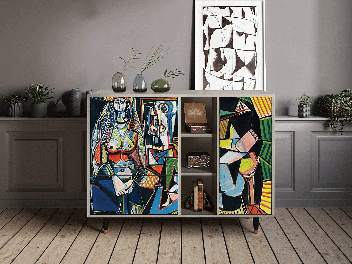 Credenza - 125x98x48 cm - BS2 - Women of Algiers, Sabbia