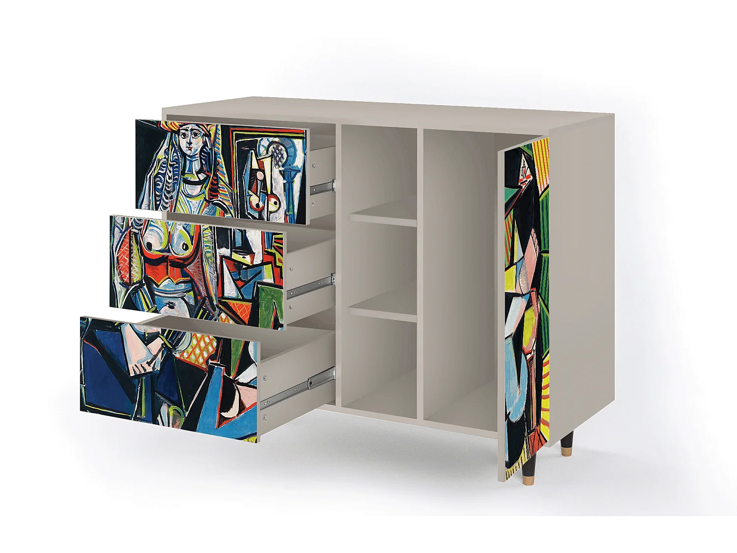 Credenza - 125x98x48 cm - BS2 - Women of Algiers, Sabbia