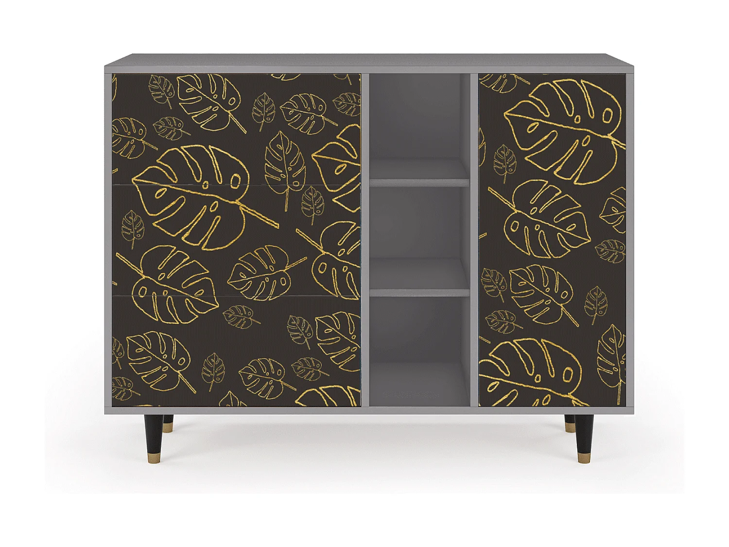 Sideboard - 125x98x48 cm - BS2 - Fall Of The Leaves, Grau