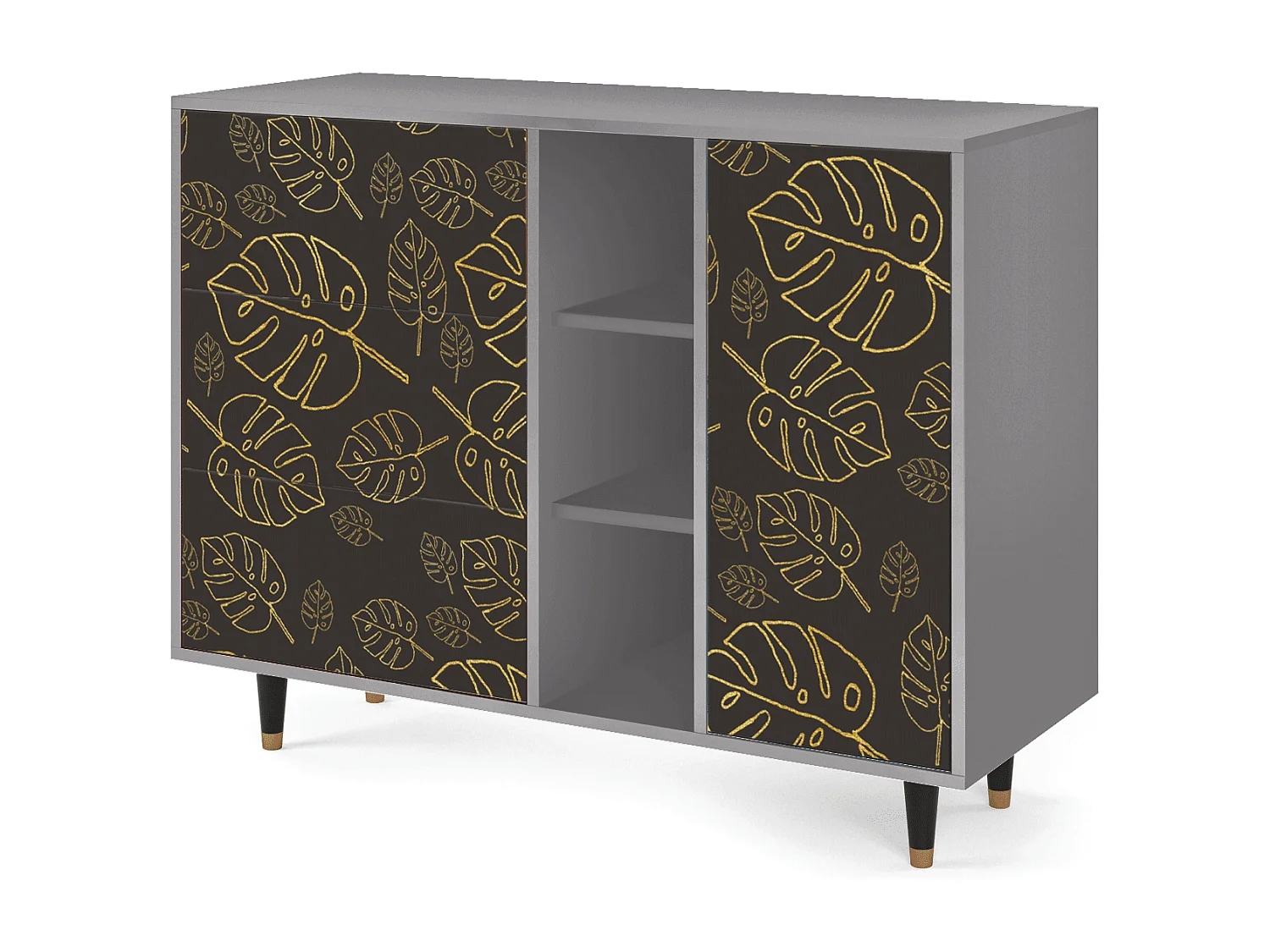 Sideboard - 125x98x48 cm - BS2 - Fall Of The Leaves, Grau