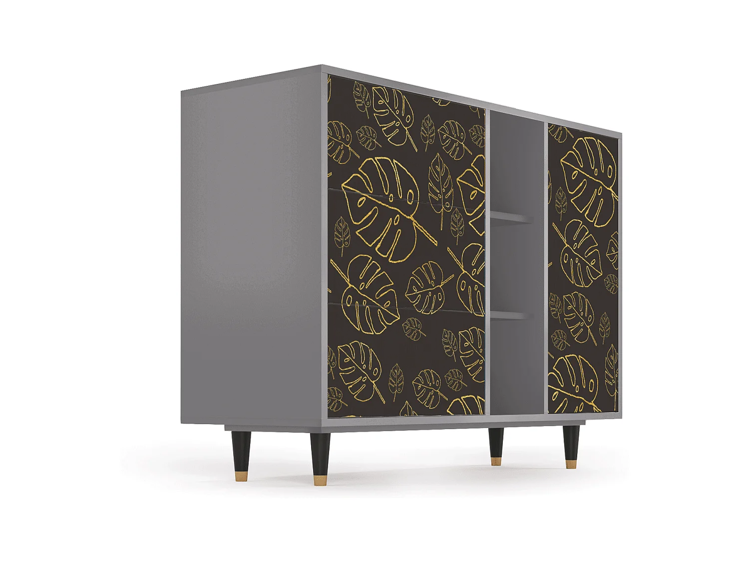 Sideboard - 125x98x48 cm - BS2 - Fall Of The Leaves, Grau