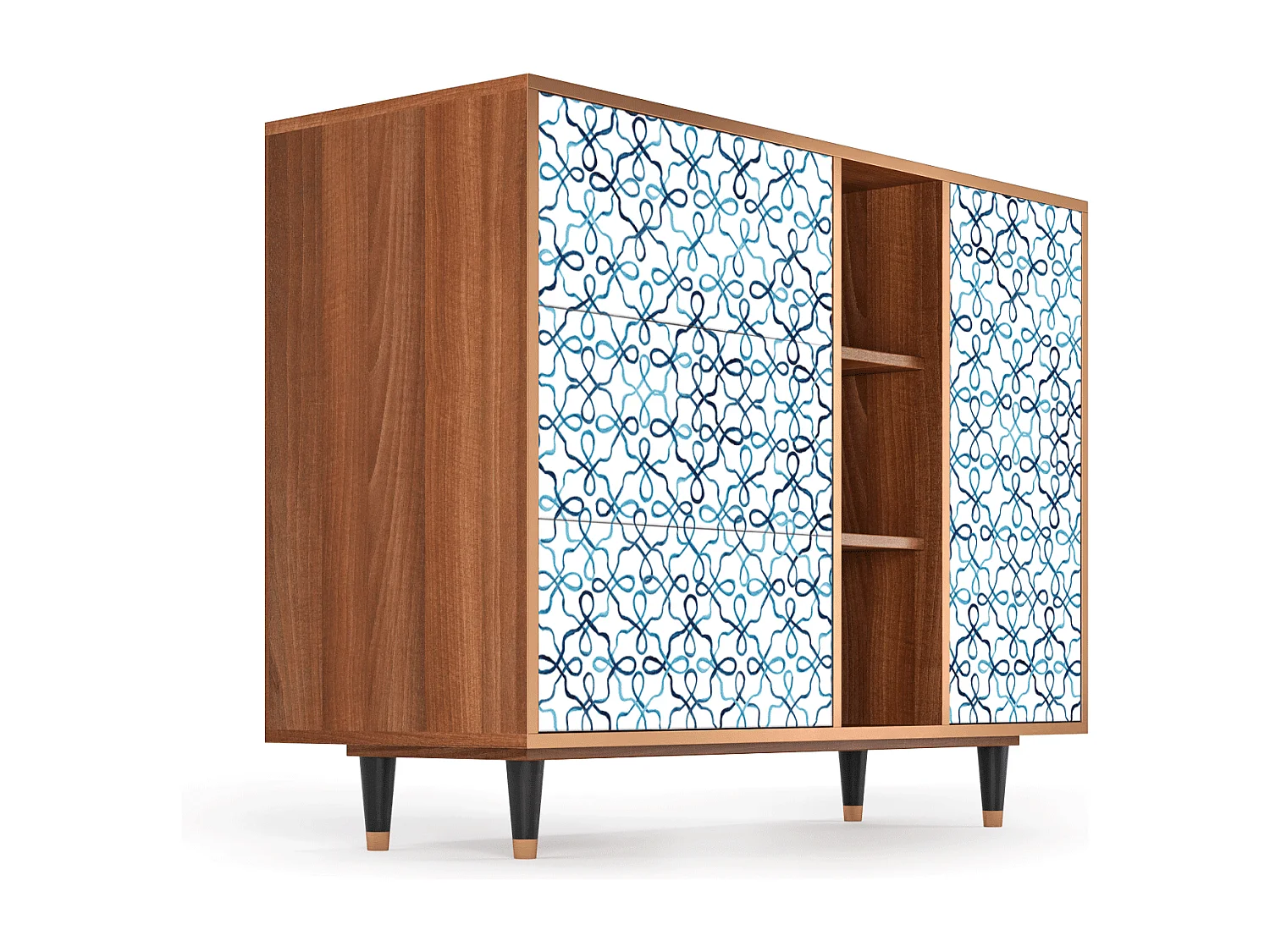 Buffet - 125x98x48 cm - BS2 - Marine Strings, Noyer