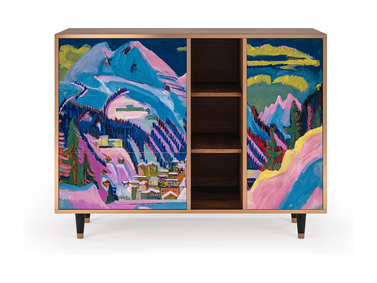 Buffet - 125x98x48 cm - BS2 - Davos Winter, Noyer