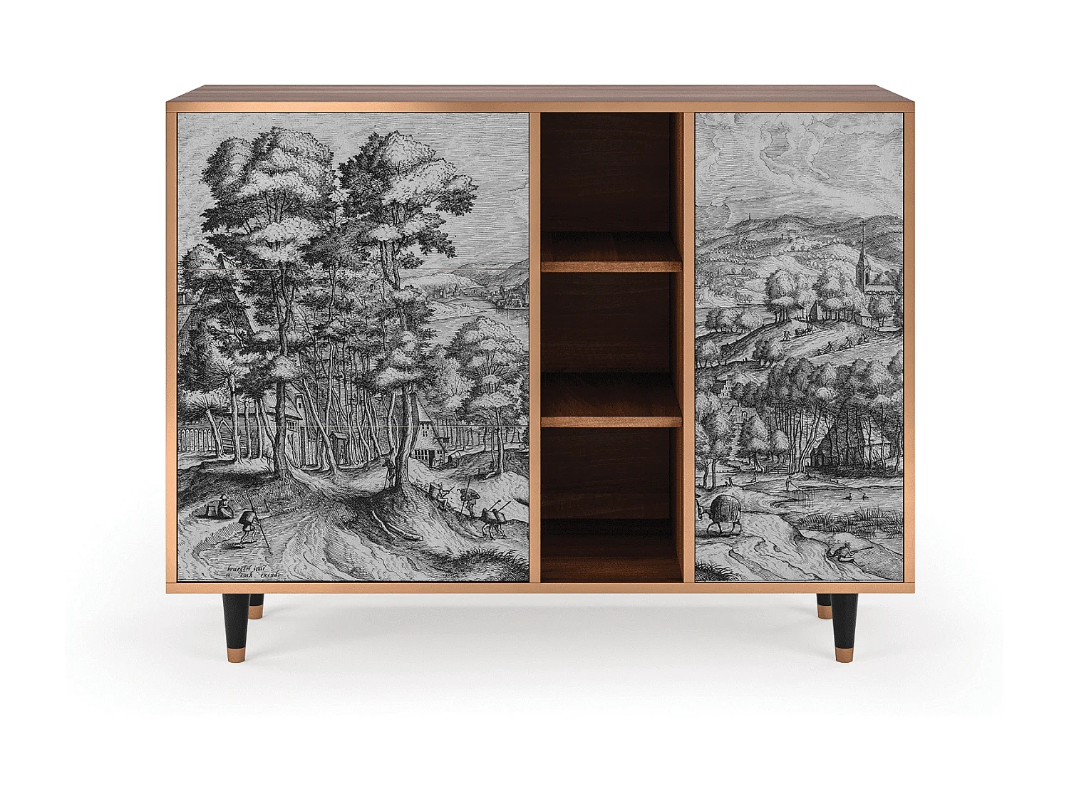 Buffet - 125x98x48 cm - BS2 - Rusticorum, Noyer