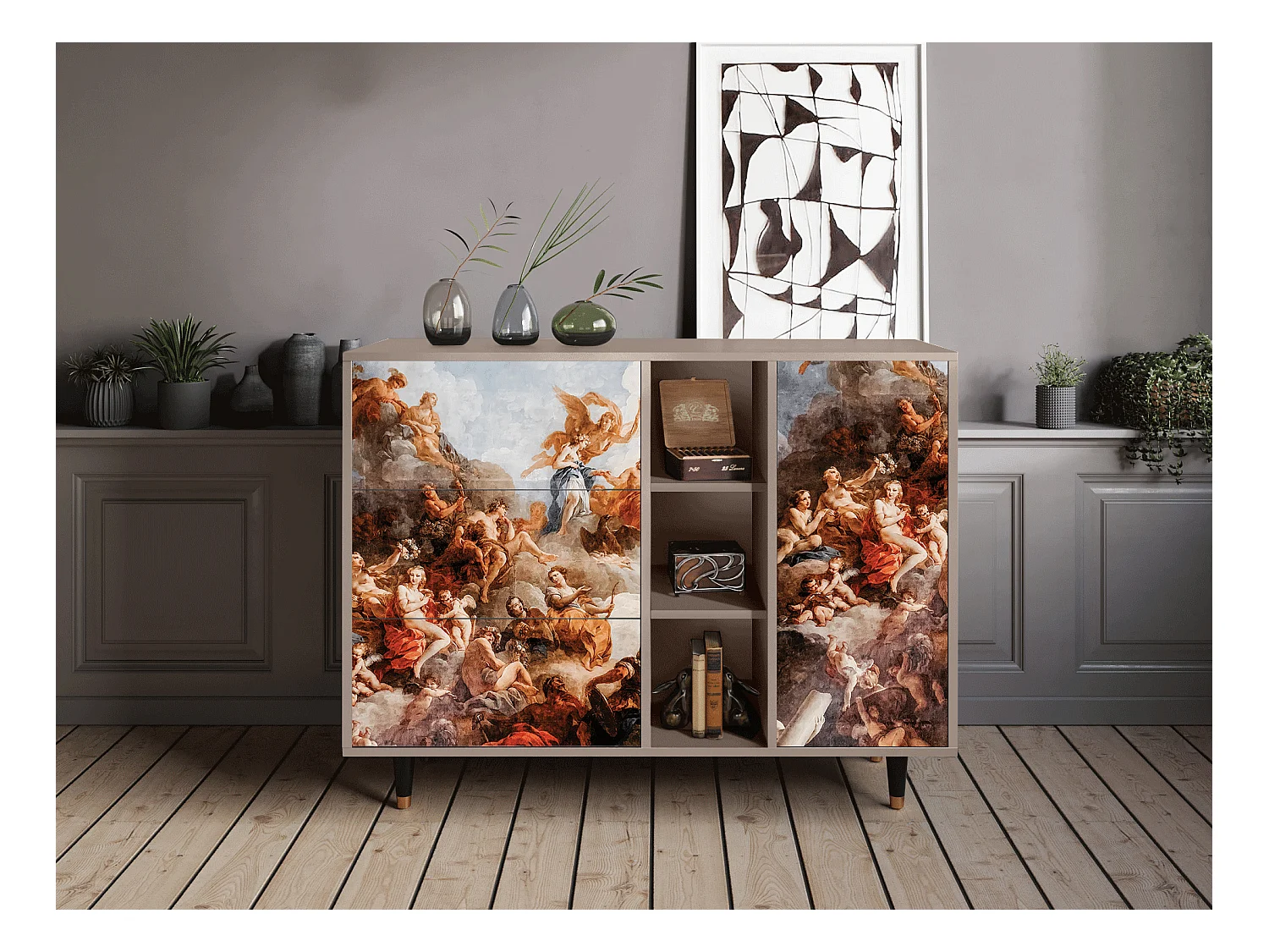 Buffet - 125x98x48 cm - BS2 - Versailles, Latte
