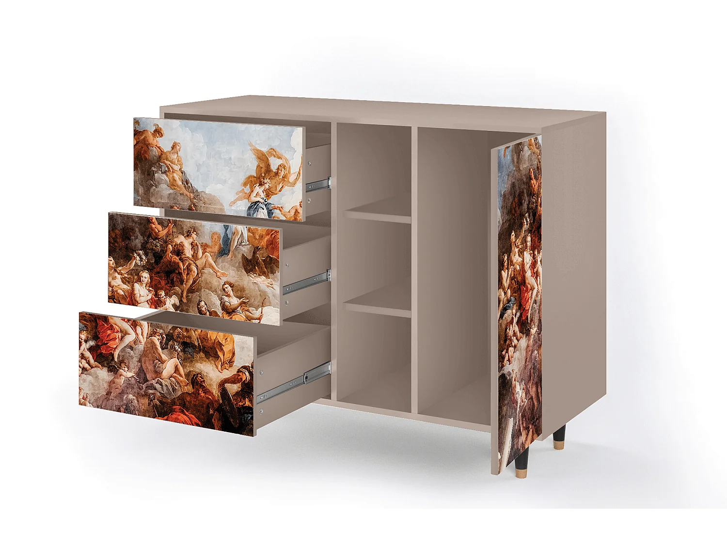 Sideboard - 125x98x48 cm - BS2 - Versailles, Latte