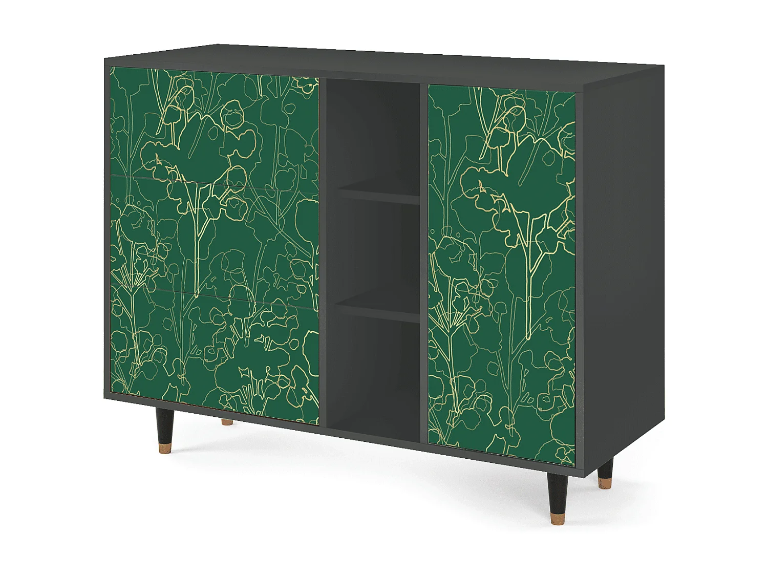 Aparador - 125x98x48 cm - BS2 - Emerald Forest, Antracita