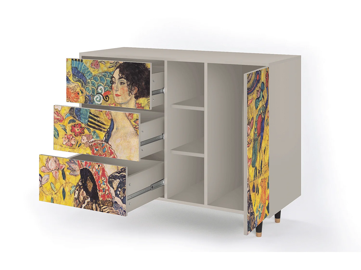 Buffet - 125x98x48 cm - BS2 - Lady with Fan by Klimt, Sable