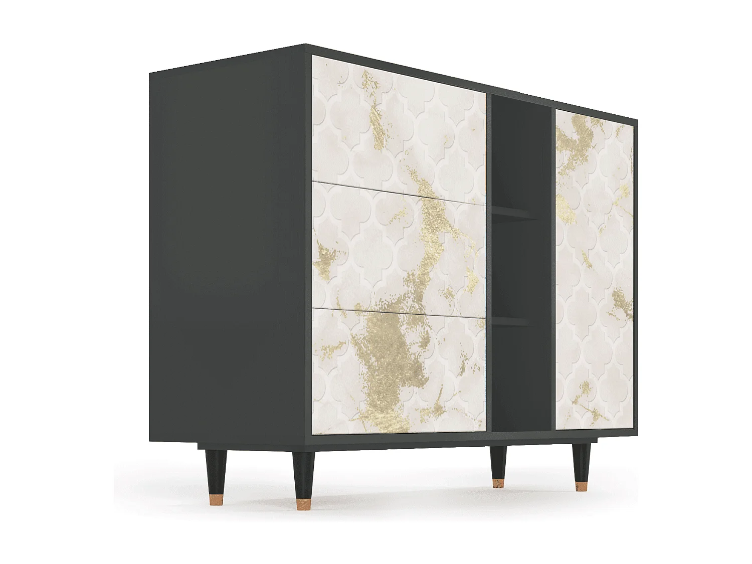 Buffet - 125x98x48 cm - BS2 - Sahara desert, Anthracite