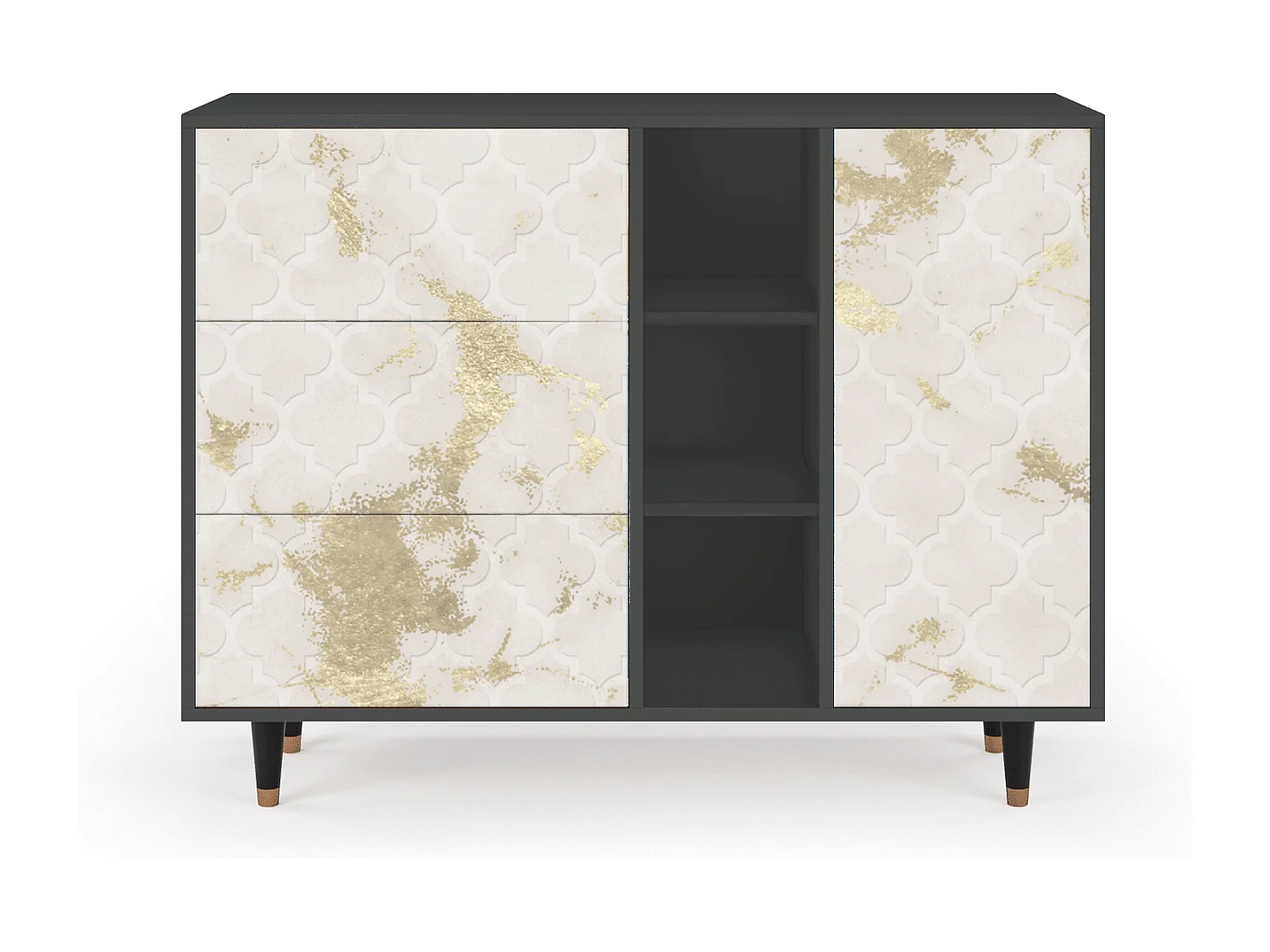 Buffet - 125x98x48 cm - BS2 - Sahara desert, Anthracite