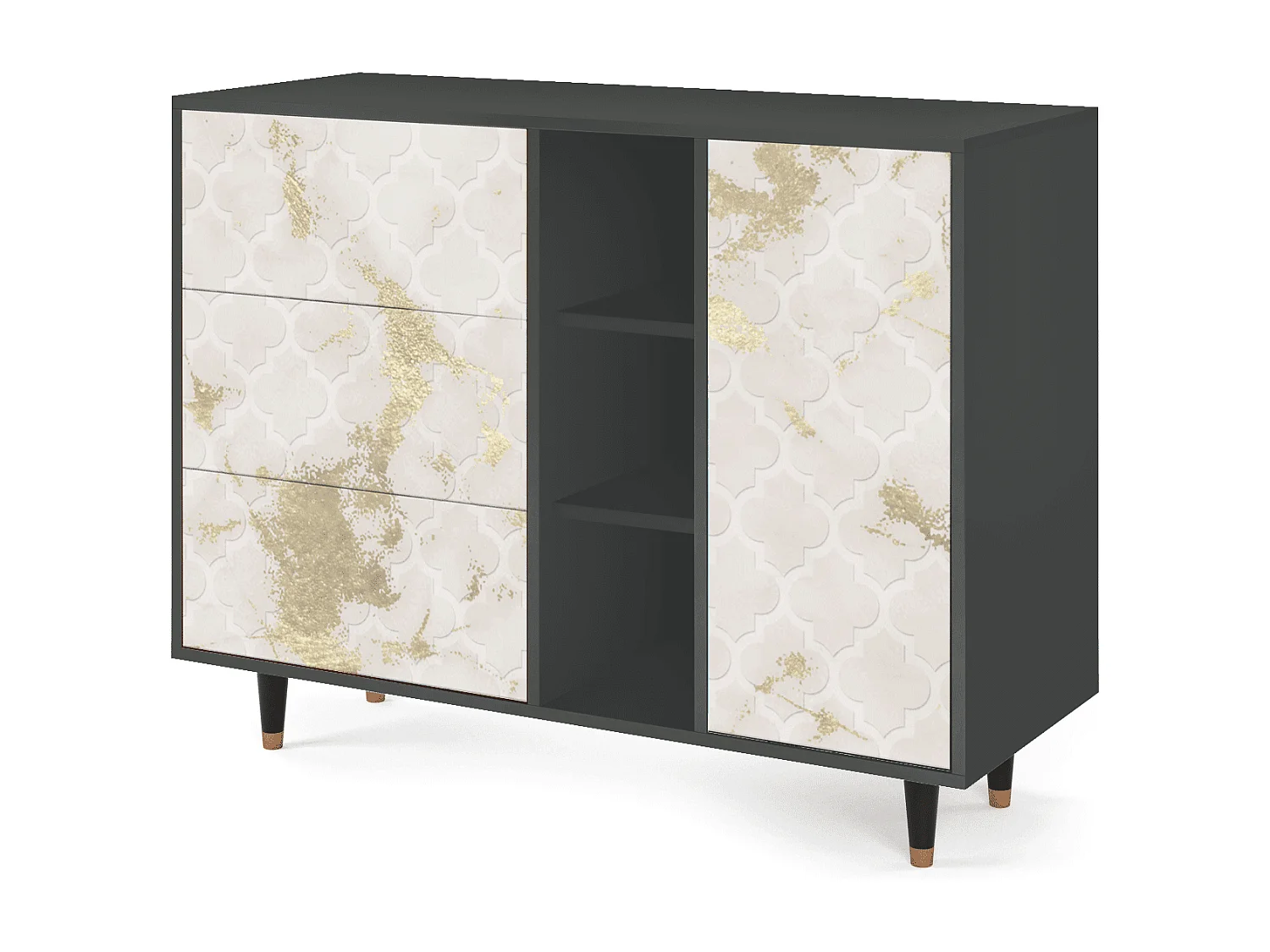 Buffet - 125x98x48 cm - BS2 - Sahara desert, Anthracite