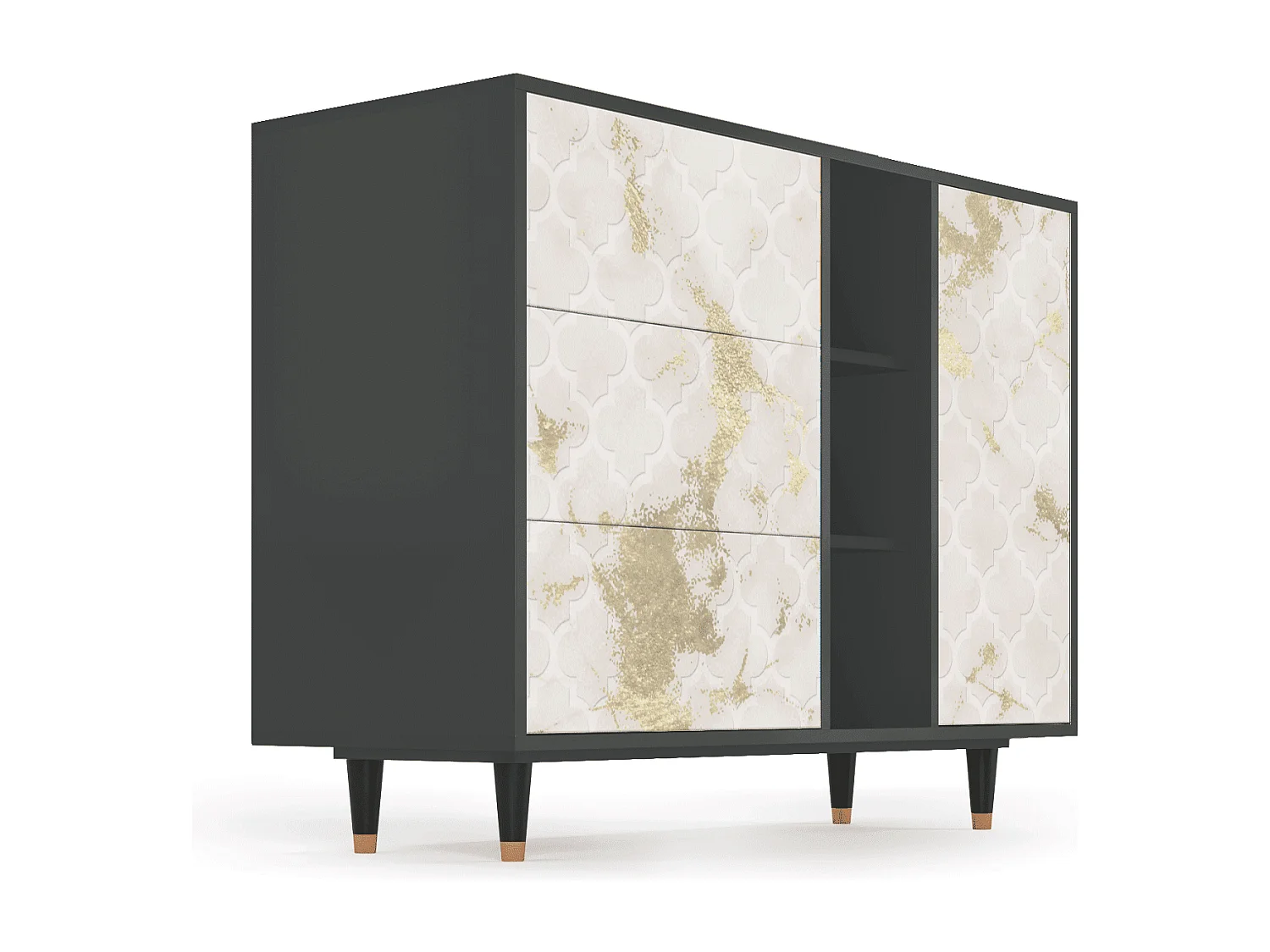 Buffet - 125x98x48 cm - BS2 - Sahara desert, Anthracite