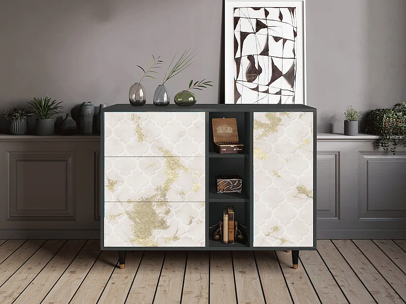 Buffet - 125x98x48 cm - BS2 - Sahara desert, Anthracite