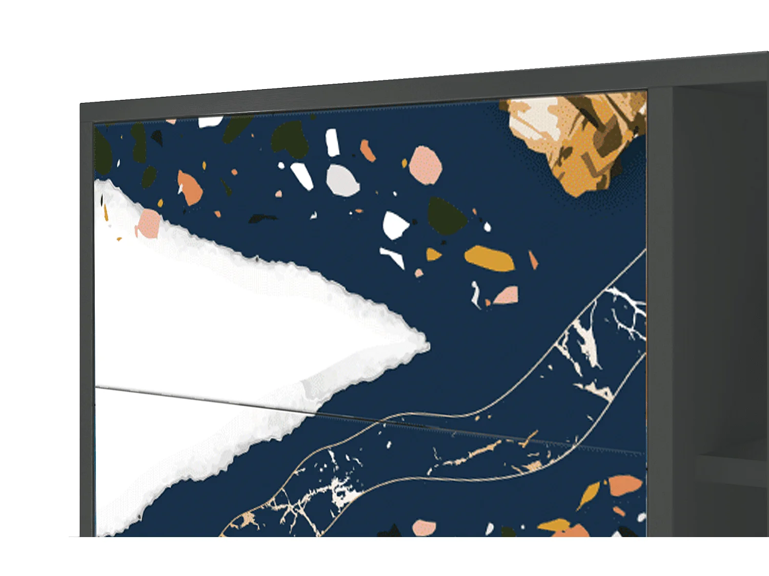 Aparador - 125x98x48 cm - BS2 - Nude Iceberg, Antracita