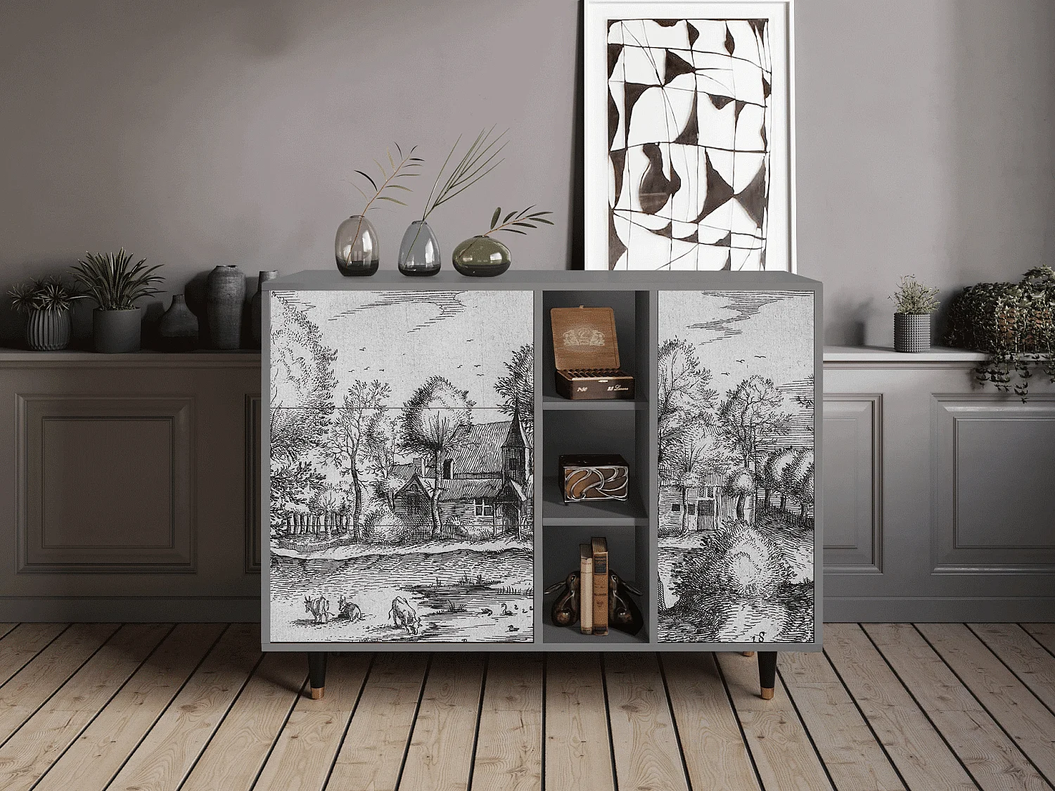 Buffet - 125x98x48 cm - BS2 - A Pond, Gris