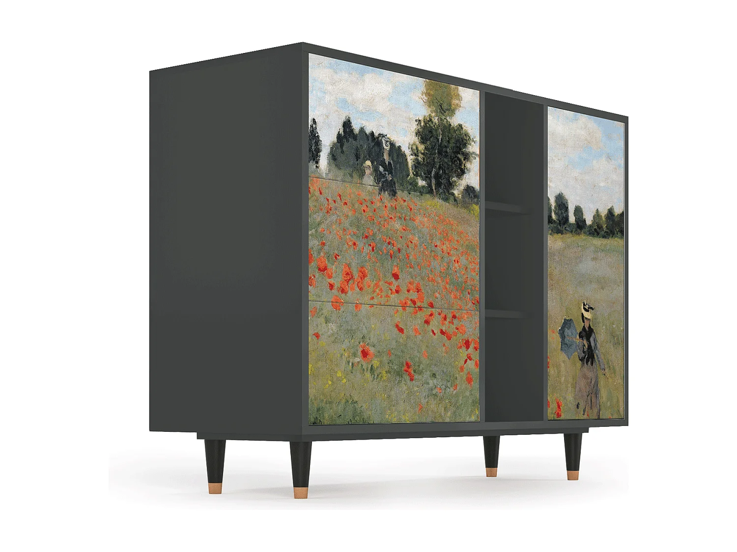 Buffet - 125x98x48 cm - BS2 - The Poppy Field   , Anthracite