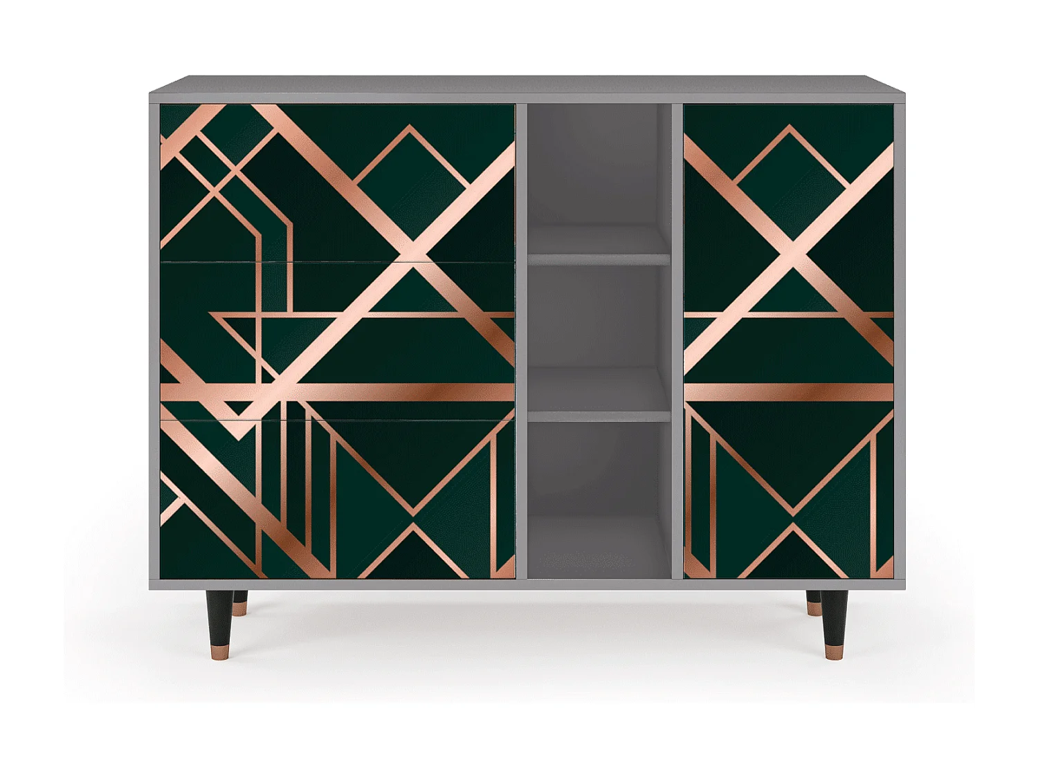 Aparador - 125x98x48 cm - BS2 - Emerald Gatsby, Gris