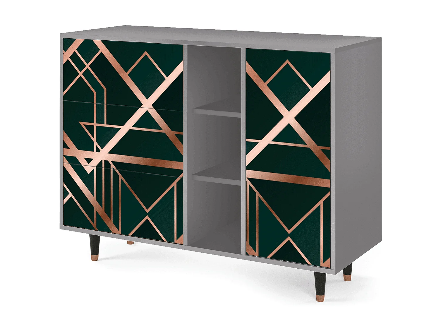 Buffet - 125x98x48 cm - BS2 - Emerald Gatsby, Gris