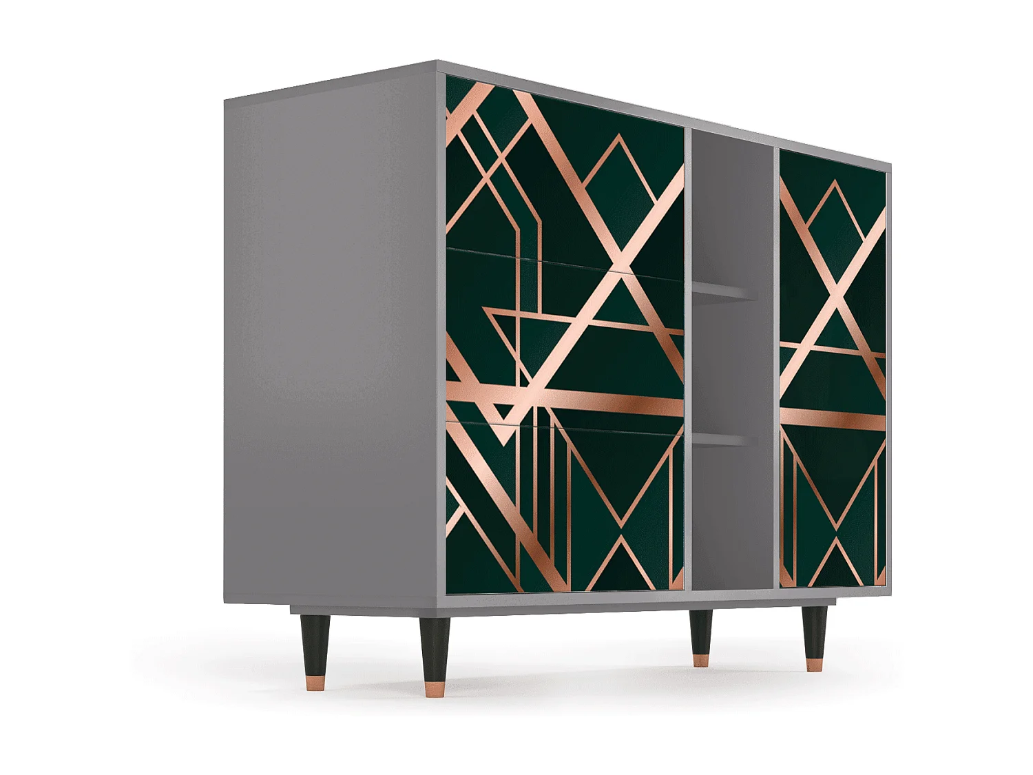 Buffet - 125x98x48 cm - BS2 - Emerald Gatsby, Gris