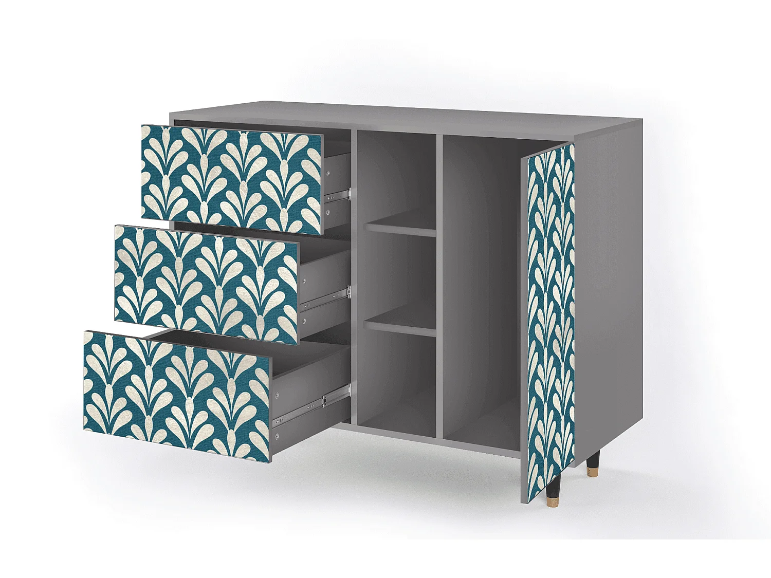 Buffet - 125x98x48 cm - BS2 - Milky Tears, Gris