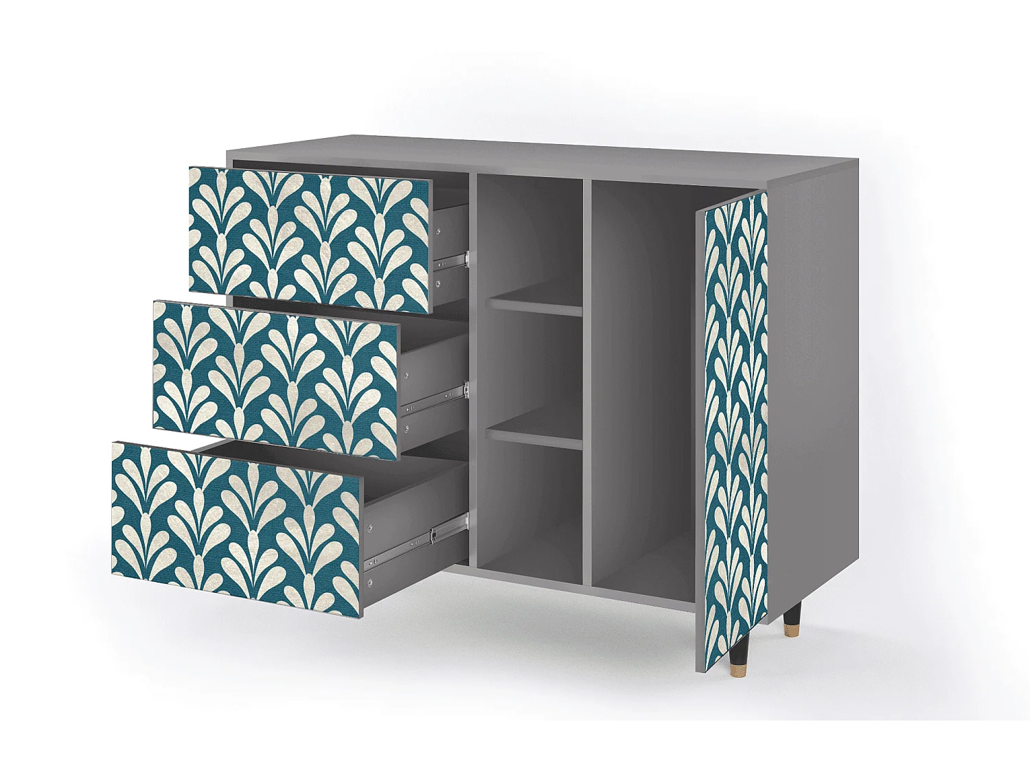 Buffet - 125x98x48 cm - BS2 - Milky Tears, Gris