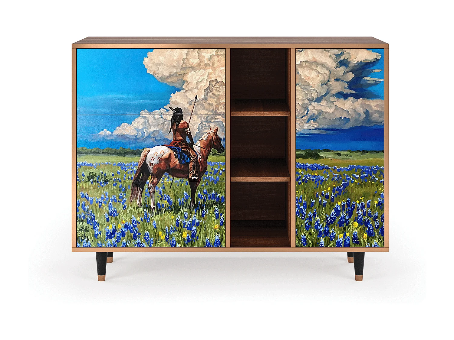 Dressoir - 125x98x48 cm - BS2 - Thunderheads by Dean, Walnoot