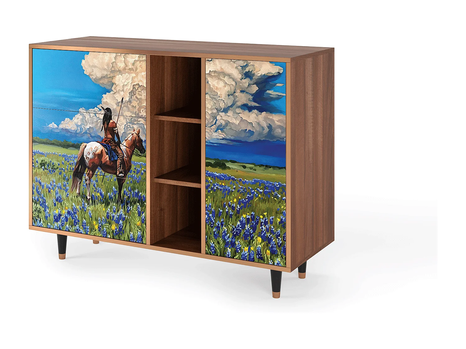 Dressoir - 125x98x48 cm - BS2 - Thunderheads by Dean, Walnoot