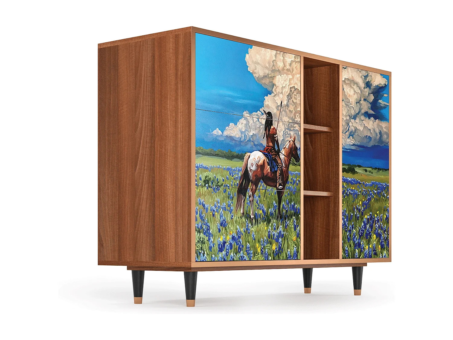 Dressoir - 125x98x48 cm - BS2 - Thunderheads by Dean, Walnoot