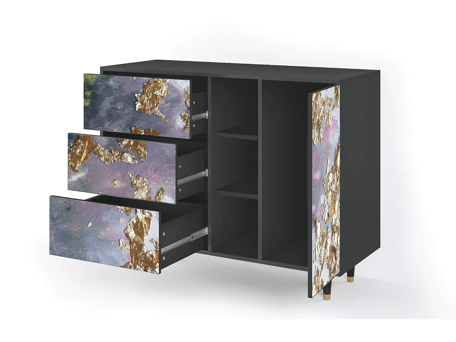 Aparador - 125x98x48 cm - BS2 - Planet Earth, Antracita