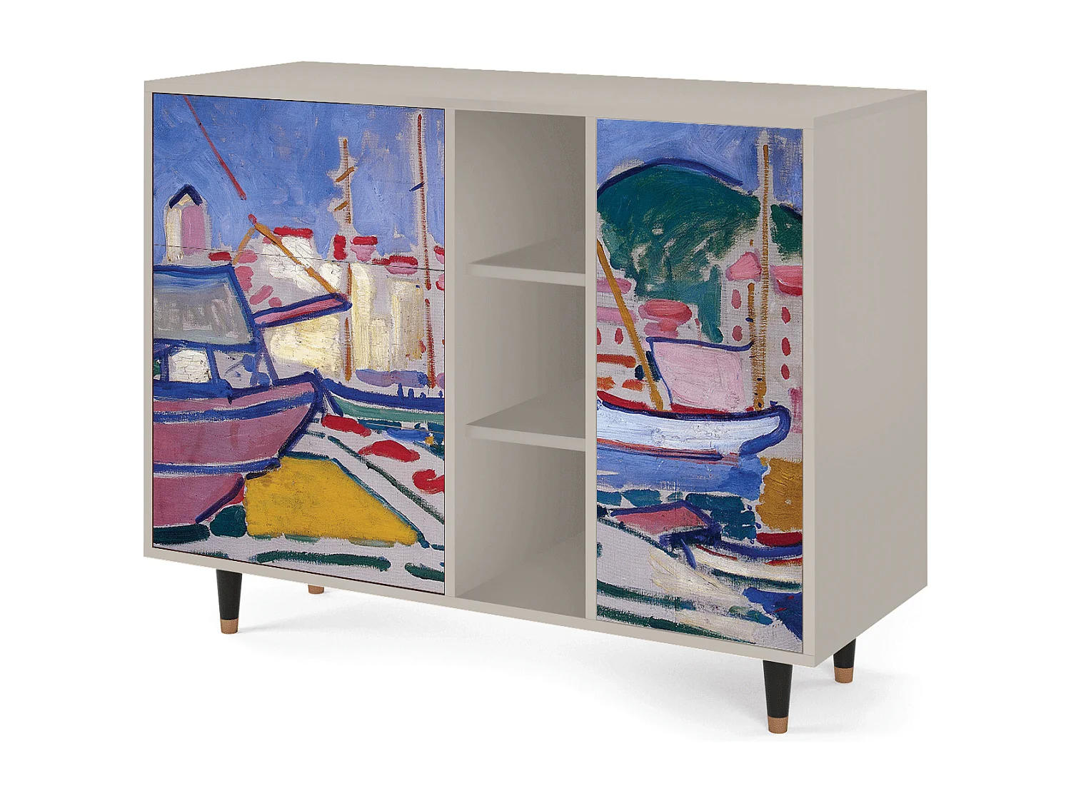Sideboard - 125x98x48 cm - BS2 - The Port of Collioure , Sand