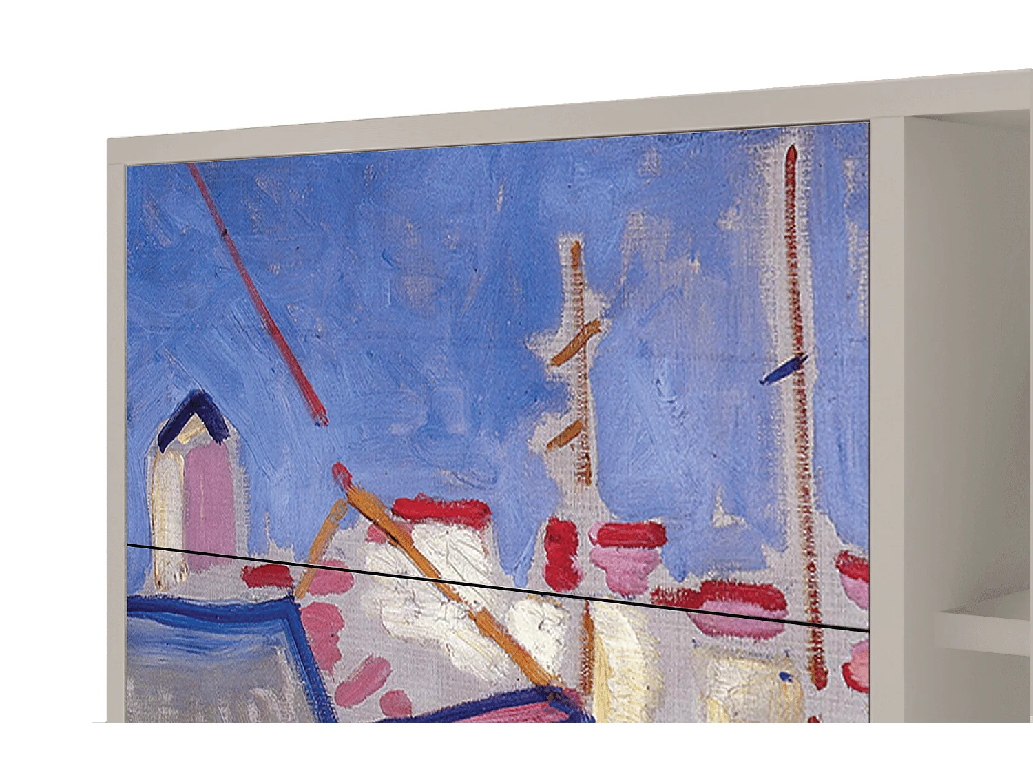 Sideboard - 125x98x48 cm - BS2 - The Port of Collioure , Sand