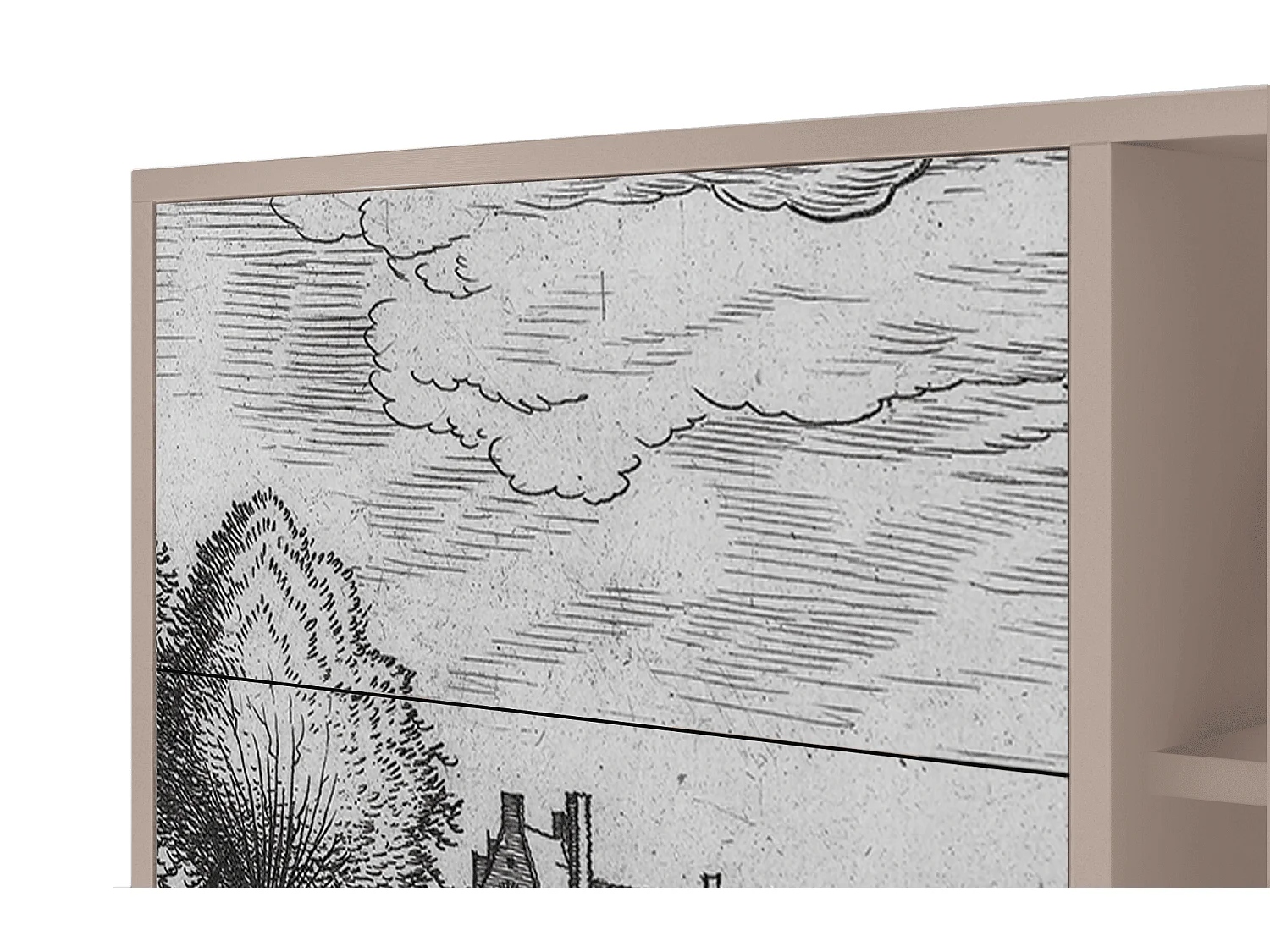 Aparador - 125x98x48 cm - BS2 - Country Village, Latte