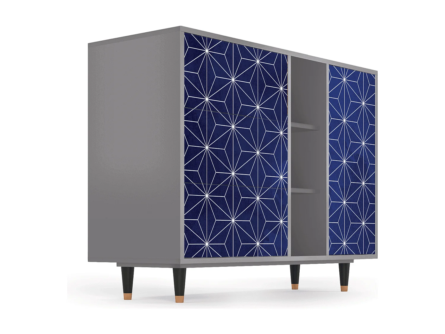 Buffet - 125x98x48 cm - BS2 - Milky Way, Gris