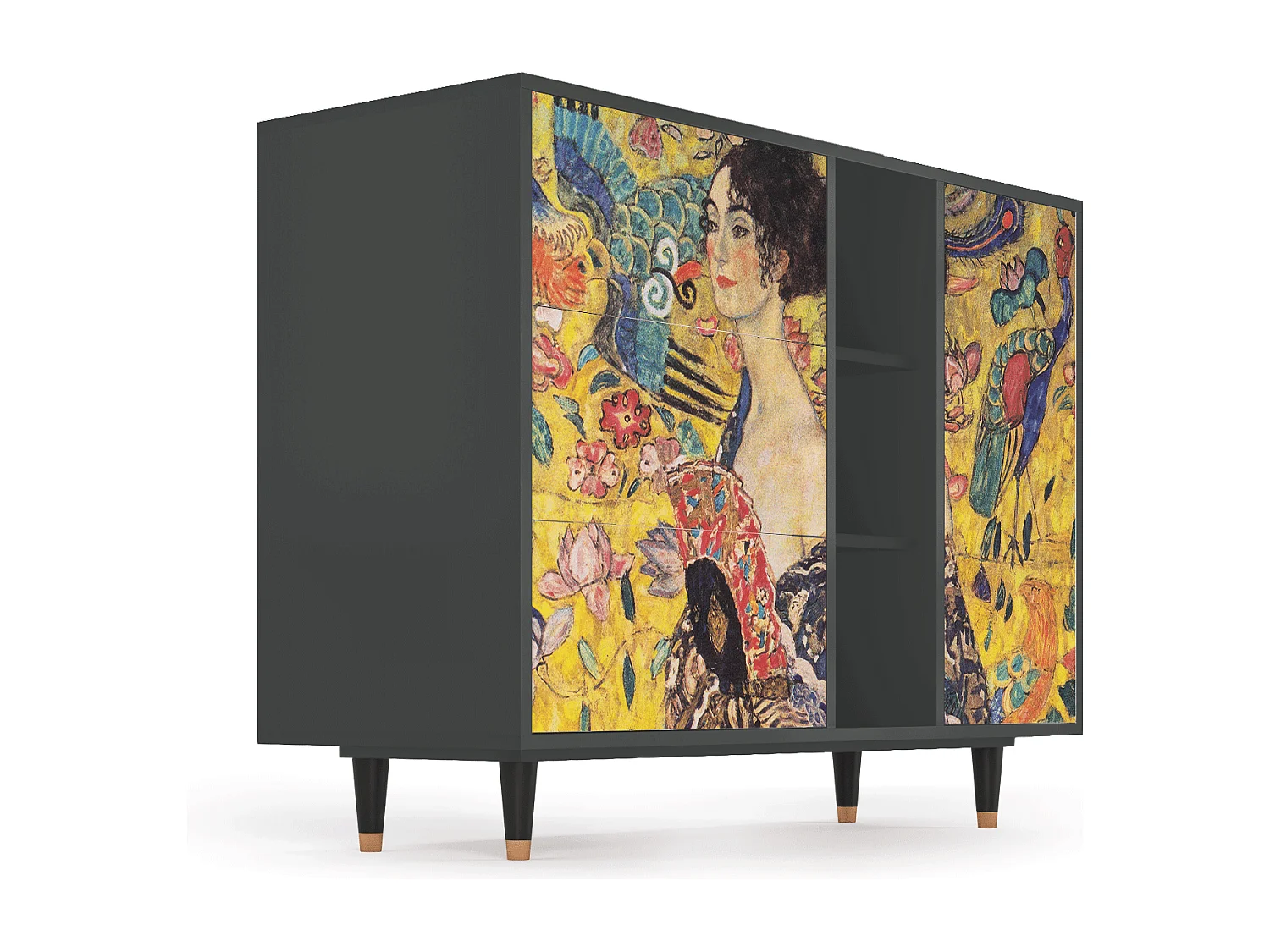 Buffet - 125x98x48 cm - BS2 - Lady with Fan by Klimt, Anthracite