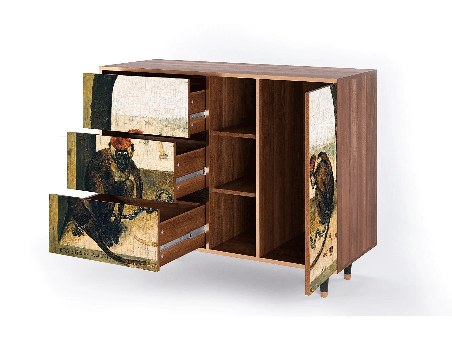 Aparador - 125x98x48 cm - BS2 - Two Monkeys, Nogueira