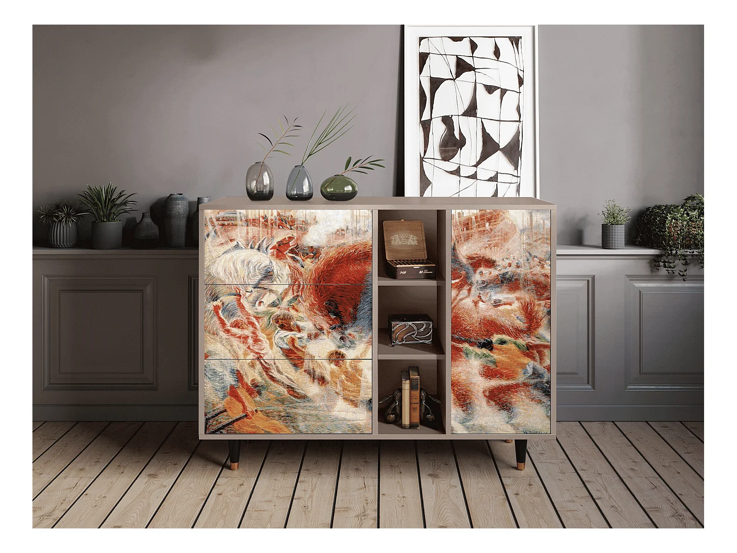Buffet - 125x98x48 cm - BS2 - The City Rises, Latte