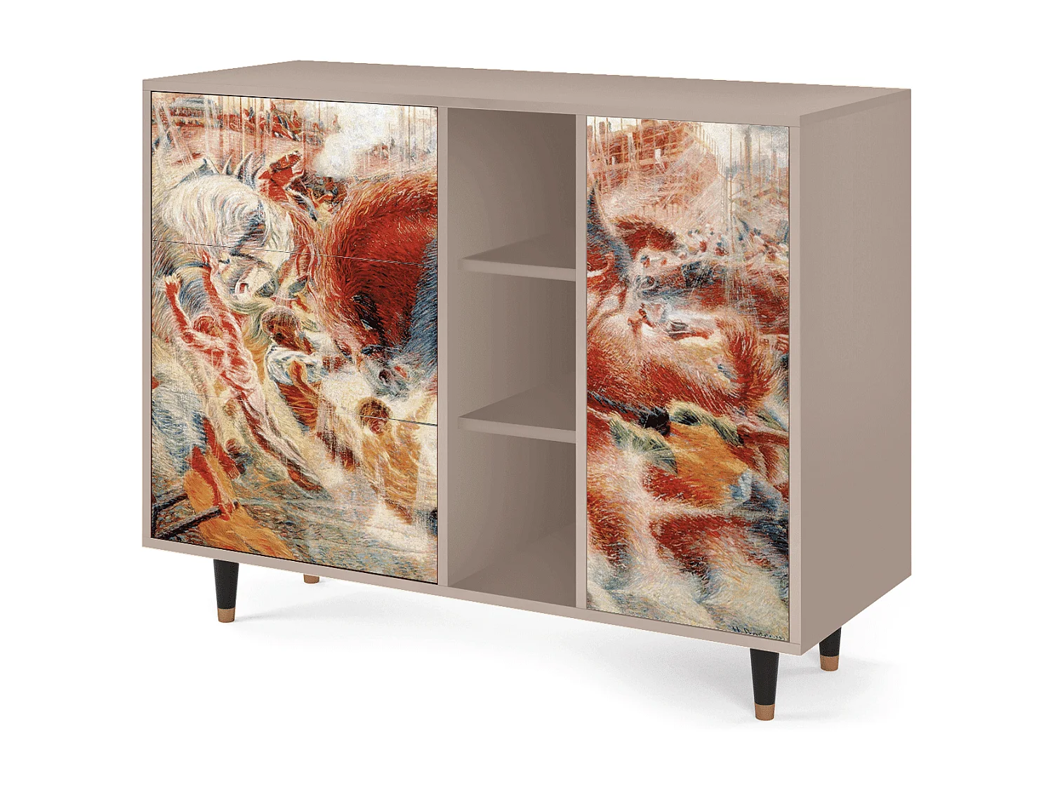 Credenza - 125x98x48 cm - BS2 - The City Rises, Latte