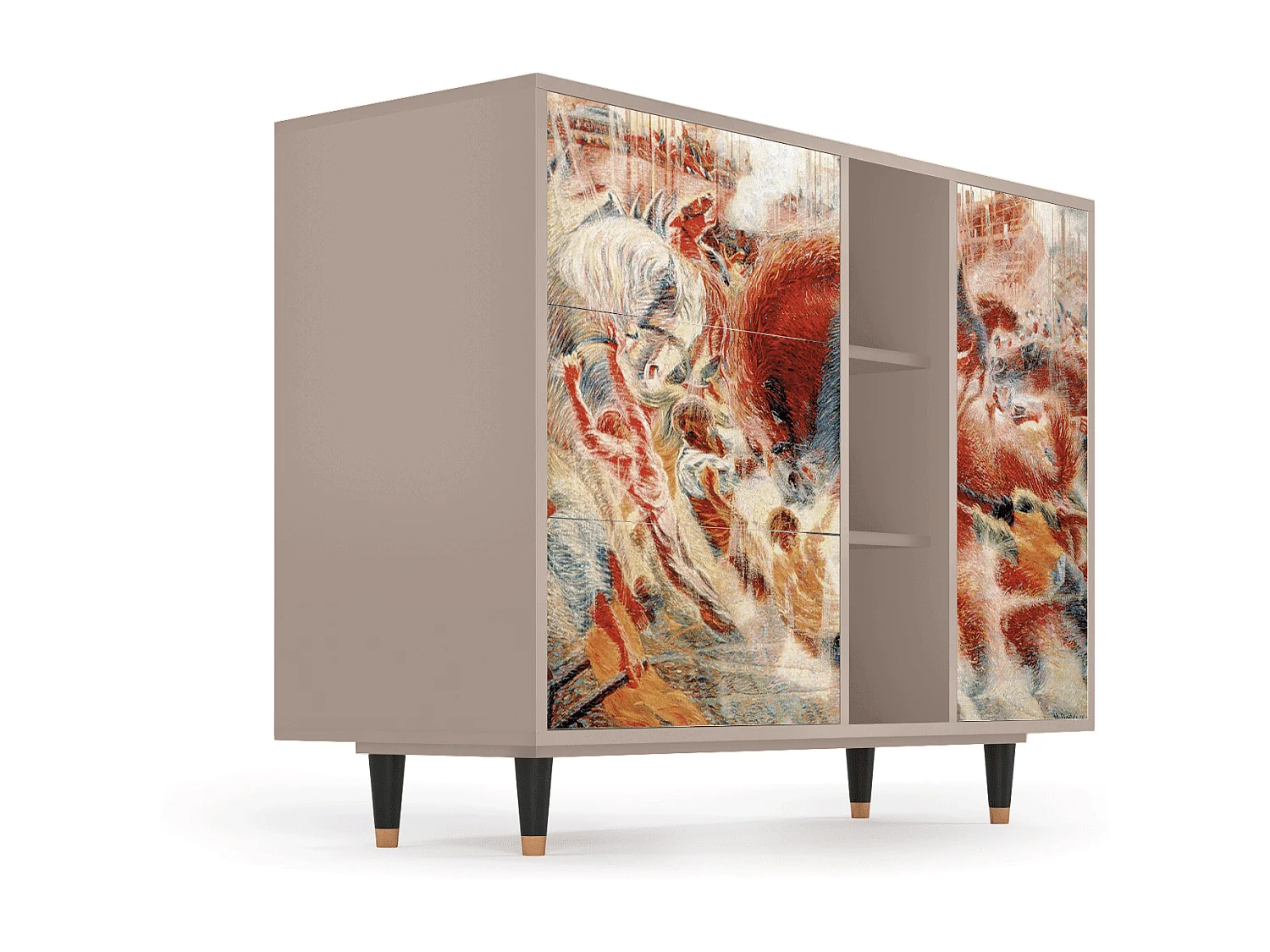 Credenza - 125x98x48 cm - BS2 - The City Rises, Latte