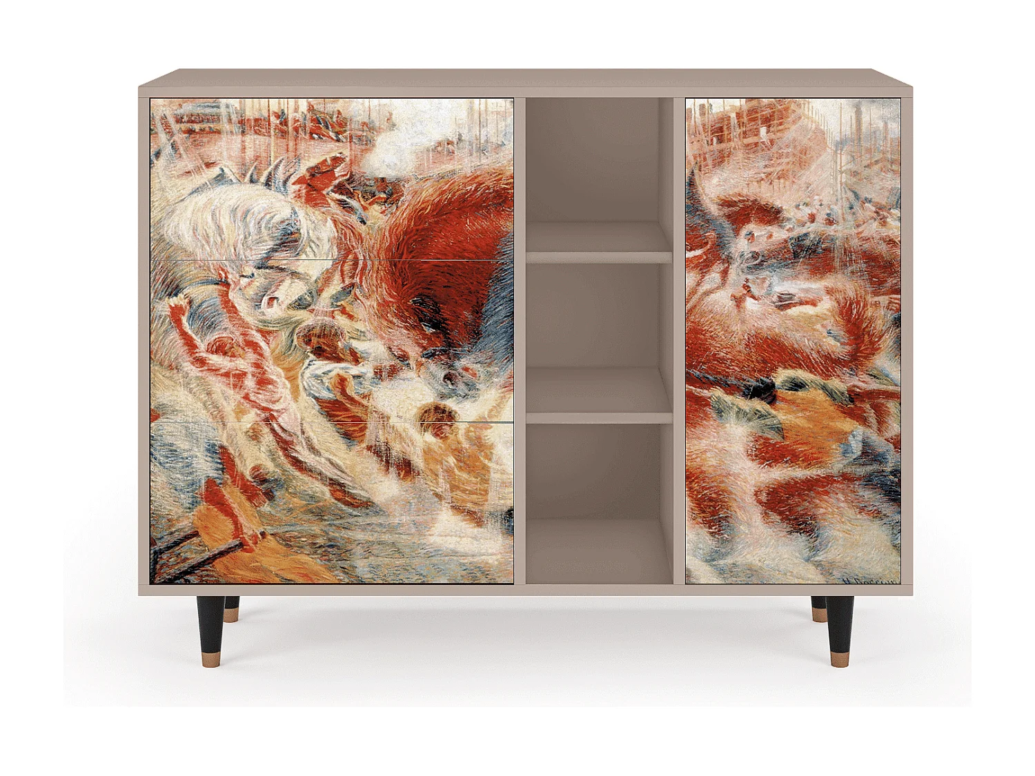 Kredens - 125x98x48 cm - BS2 - The City Rises, Latte